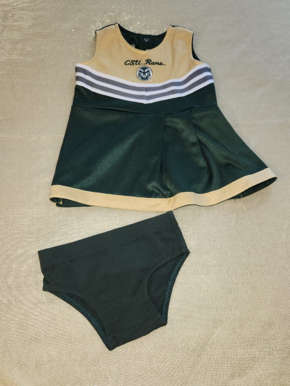 Colorado State Rams Cheerleader Dress Set Baby Girl 12M NCAA CSU Outfit